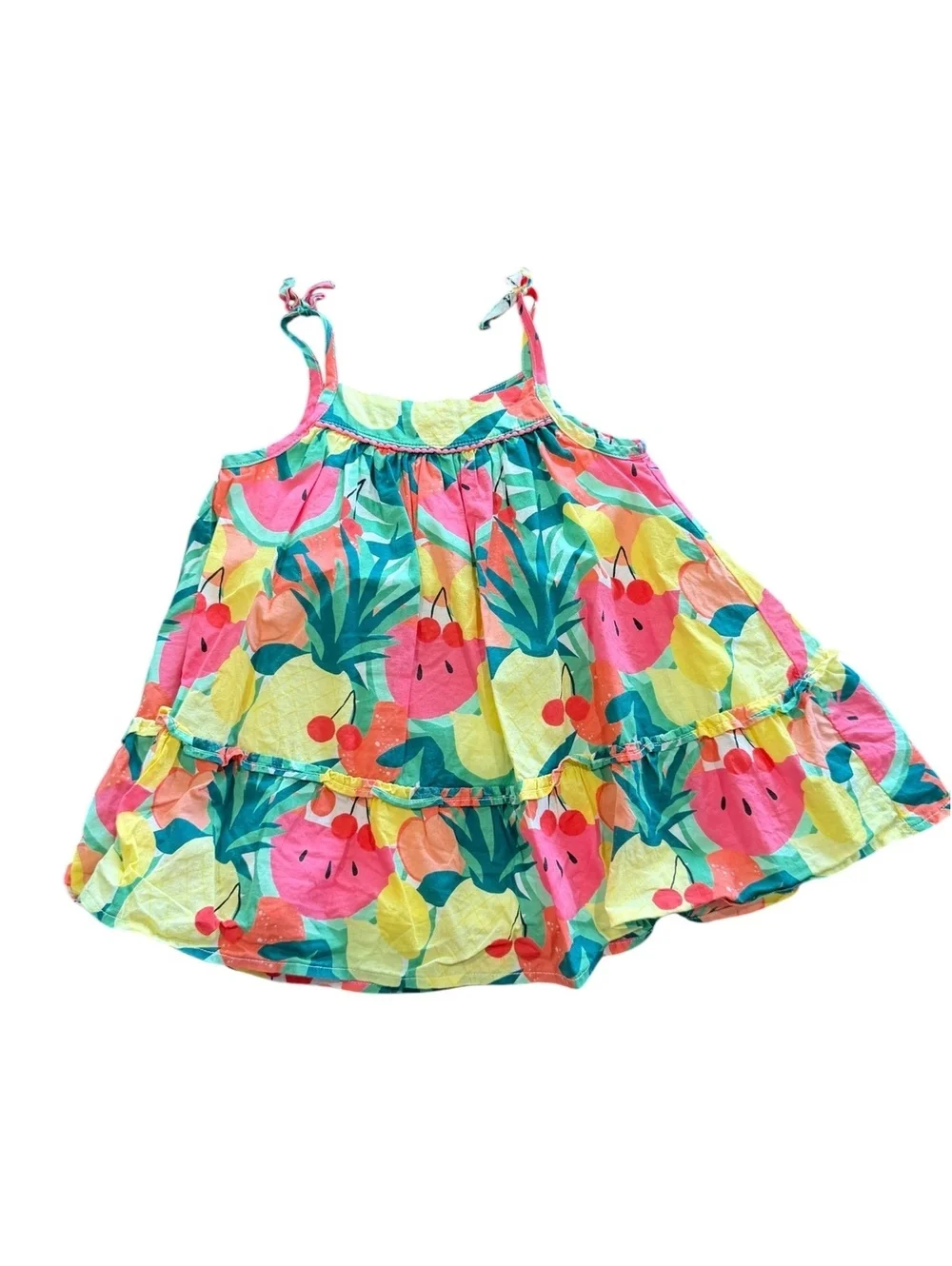 The Children's Place Baby Girl's Tropical Fruit Print Sundress, Size 9-12 Months